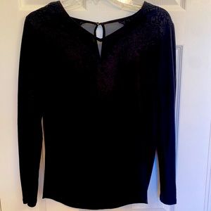 Ann Taylor Size Small Black Lace Top
